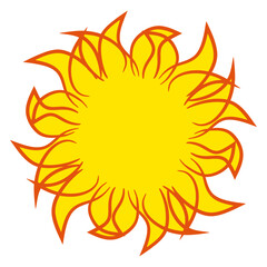 Bright Sun Pretty Rays Summer Lights Light Warmth Design Lover Art Vector Illustration Card T-Shirt Poster Sticker Graphic Print Decorative Drawing Isolated Logo Decoration Symbol Creative Cool Style
