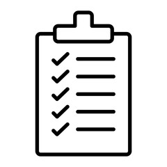 Checklist Vector Line Icon Design