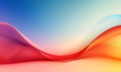 Naklejka premium abstract background with smooth wavy lines in red and blue colors. Generative AI