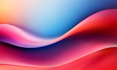 Obraz premium abstract background with smooth wavy lines in red and blue colors. Generative AI