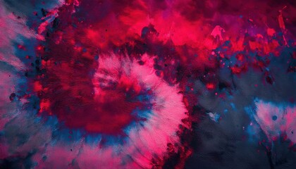 Red and blue color tie dye fabric texture background