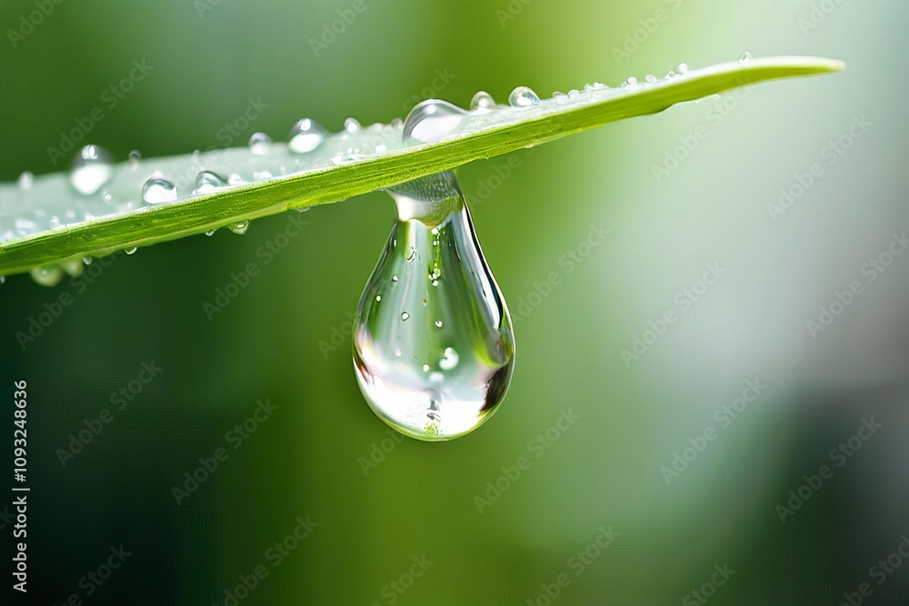 Poster raindrop soft and gentle representing the cleansing and rejuvena