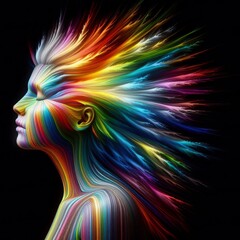 Rainbow Spectrum A full spectrum of colors radiating from a pers