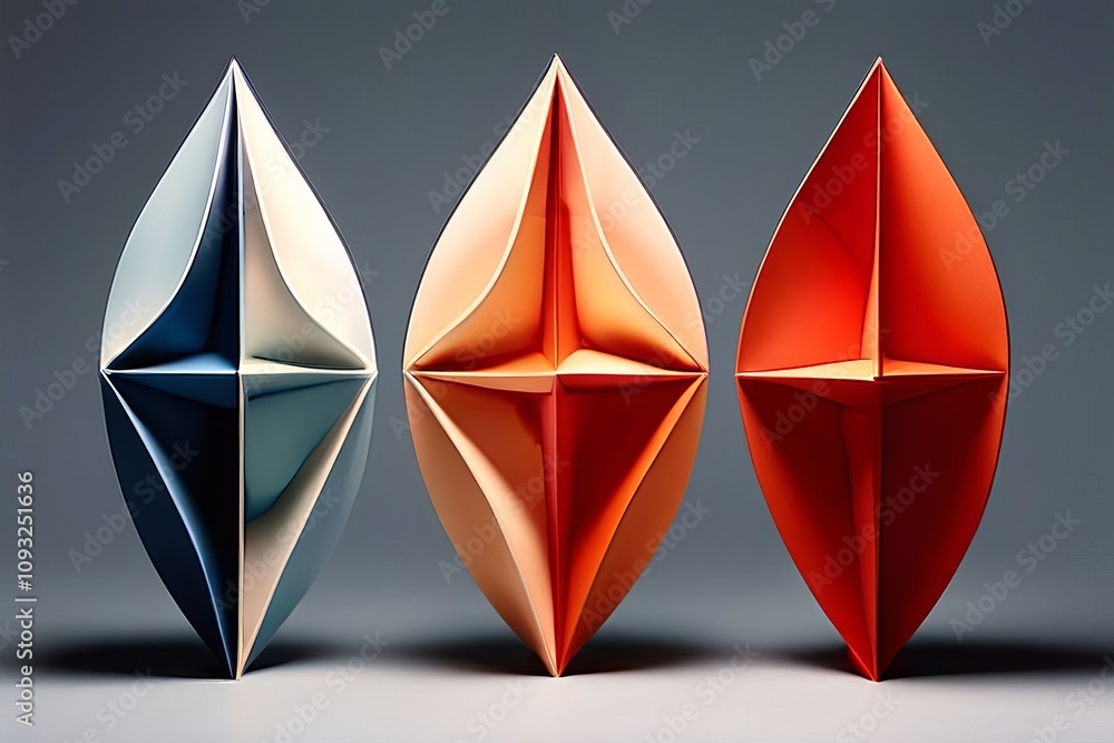 Poster shape experiment with different body shapes angular curved symme
