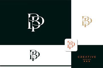 BP, PB, B, P, Abstract Letters Logo Monogram