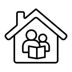 Reading Vector Line Icon Design