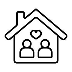 Relationship Vector Line Icon Design