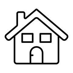 House Vector Line Icon Design