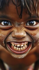 Joyful and Playful Child with Bright Smile, Capturing Pure Happiness and Innocence in a Natural, Unposed Moment of Delight and Laughter