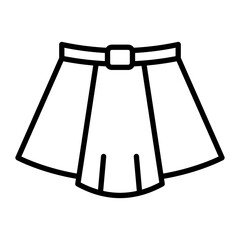 Skirt Vector Line Icon Design