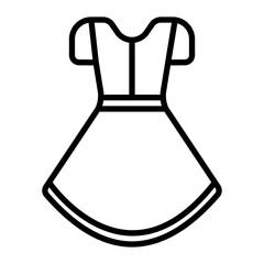 Dress Vector Line Icon Design
