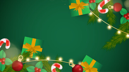 Colorful Christmas Seasons Design 3d Elements Background. Vector Illustration. Design Illustration for Cover, Print, Poster, Wallpaper, Background, Banner, Pamphlet, Presentation