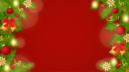 Colorful 3d Christmas Holiday's Background With Season Wishes and Border Decorated With Berries, Stars and Candy Canes. For Background, Banner, Pamphlet, Certificate and Presentation
