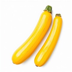 yellow zucchini isolated on a white background for use in web, print or graphics projects