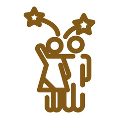 Couple Celebrate Icon Design