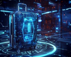 Smart and Futuristic Luggage with Built in Tracking and Automatic Locking for Business Travelers on the Go