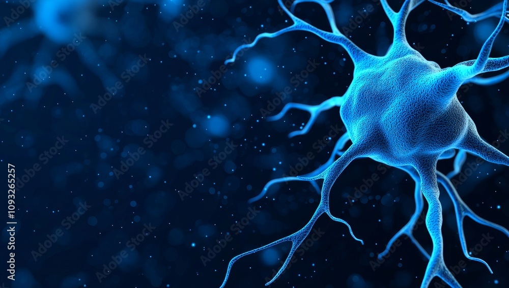 Poster data flow is symbolized by interconnected neurons in vibrant colors.