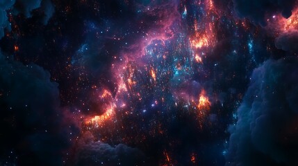 Naklejka premium 宇宙と星々