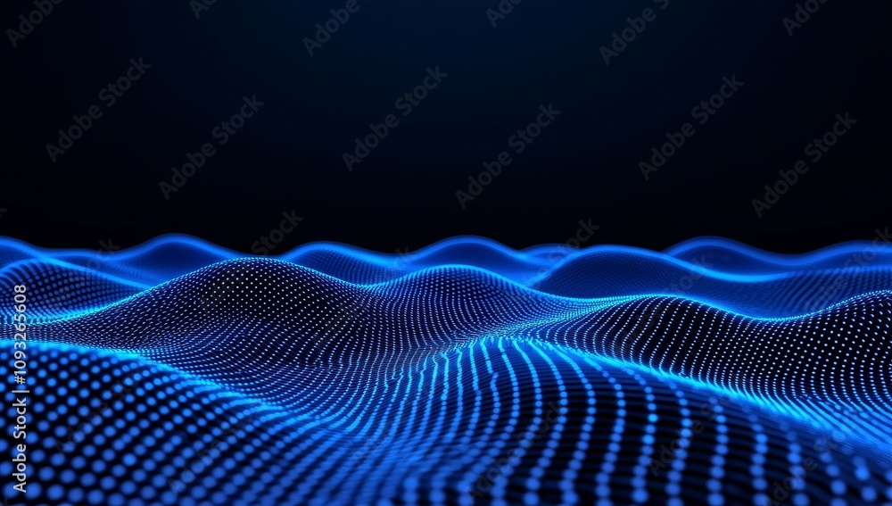 Poster neural networks are represented by digital nodes and connections.