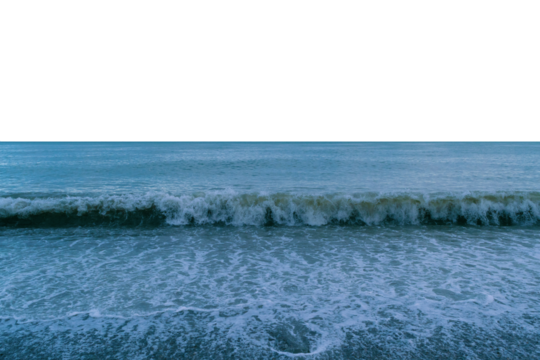 Waves on the sea. Isolated object.