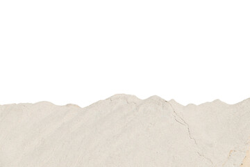 White salt mounds. Isolated object