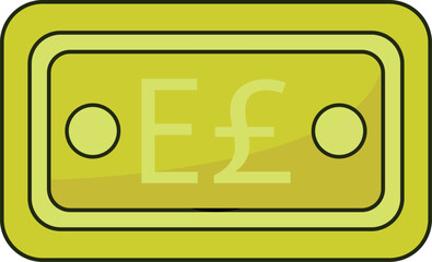 Egyptian Pound Note Icon Currency Finance Illustration