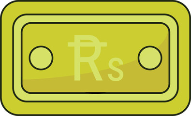 Indian Rupee Note Icon Currency Finance Illustration