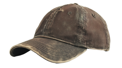 Isolate vintage-style distressed baseball cap outdoor setting product photography natural light close-up shot