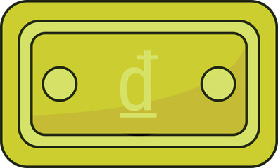 Vietnamese Dong Note Icon Currency Finance Illustration