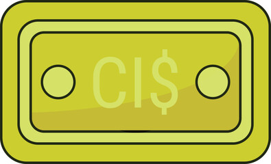 CI Dollar Note Icon Currency Finance Illustration