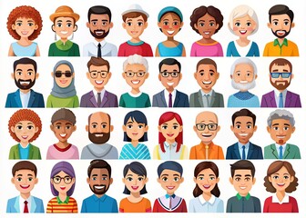 Diverse Character Illustrations - Big Vector Set