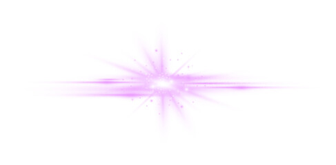 Shining stars rays of light and glowing streaks. Sparkling stars and light rays. The effect of bright glow. Glittering particles.