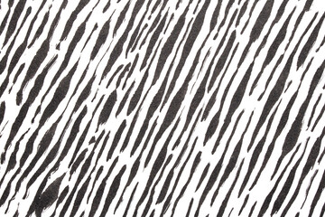 Thick Ink Pen Black Lines on White Background Zebra Skin Barcode Shapes