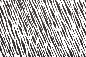 Thick Ink Pen Black Lines on White Background Zebra Skin Barcode Shapes