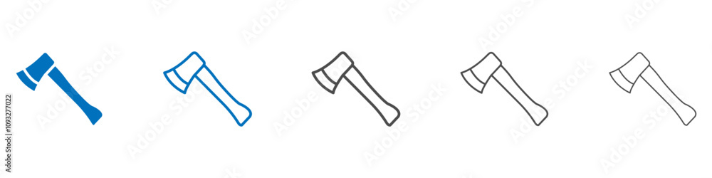 Aufkleber axe icon vector set collection for web