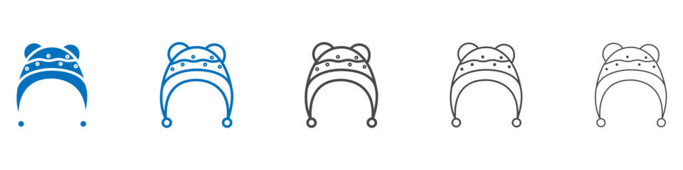Baby hat icon vector set collection for web