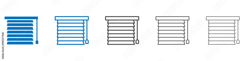 Poster blinds icon vector set collection for web