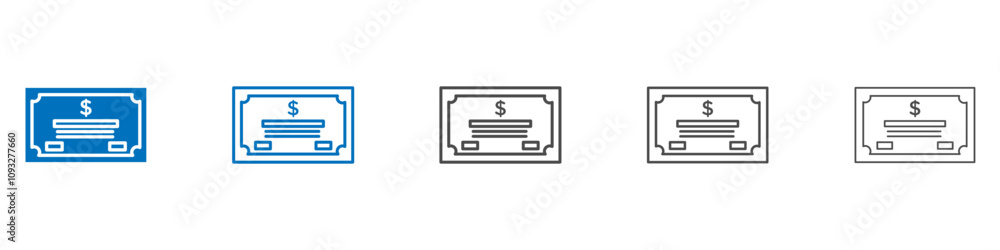 Poster bonds icon vector set collection for web