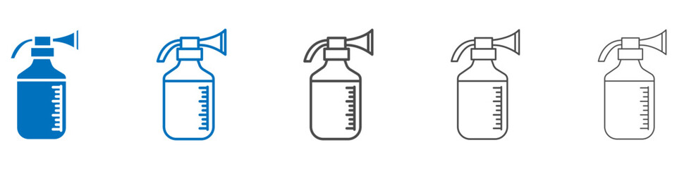 Breast pump icon vector set collection for web