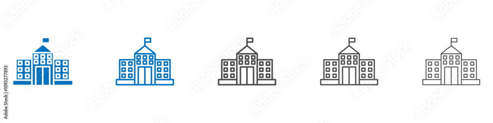 Poster campus icon vector set collection for web