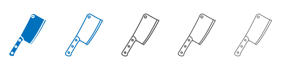 Butcher knife icon vector set collection for web