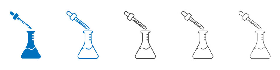 Chemical test icon vector set collection for web