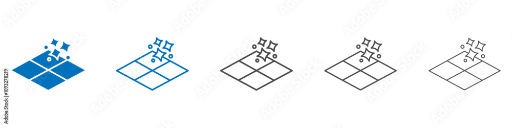 Poster clean floor surface icon vector set collection for web