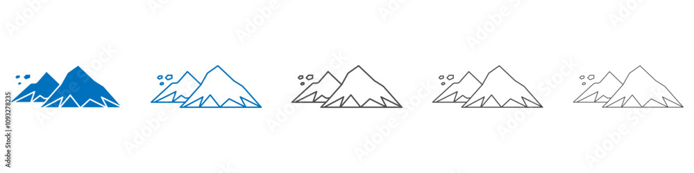 Poster Cliff icon vector set collection for web