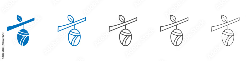 Poster cocoon icon vector set collection for web