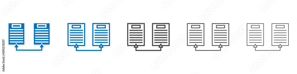 Poster compare icon vector set collection for web