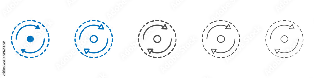 Aufkleber consistency icon vector set collection for web