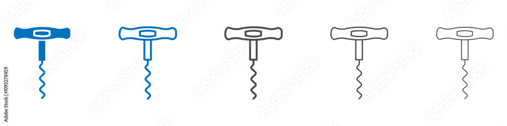 Poster corkscrew icon vector set collection for web