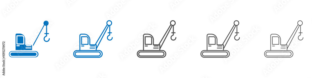Poster crane icon vector set collection for web