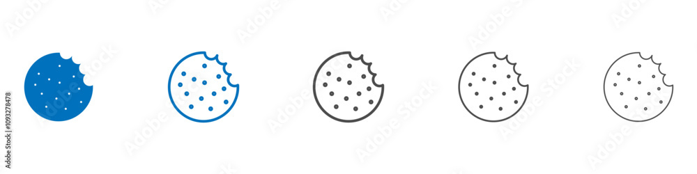 Poster cookie icon vector set collection for web
